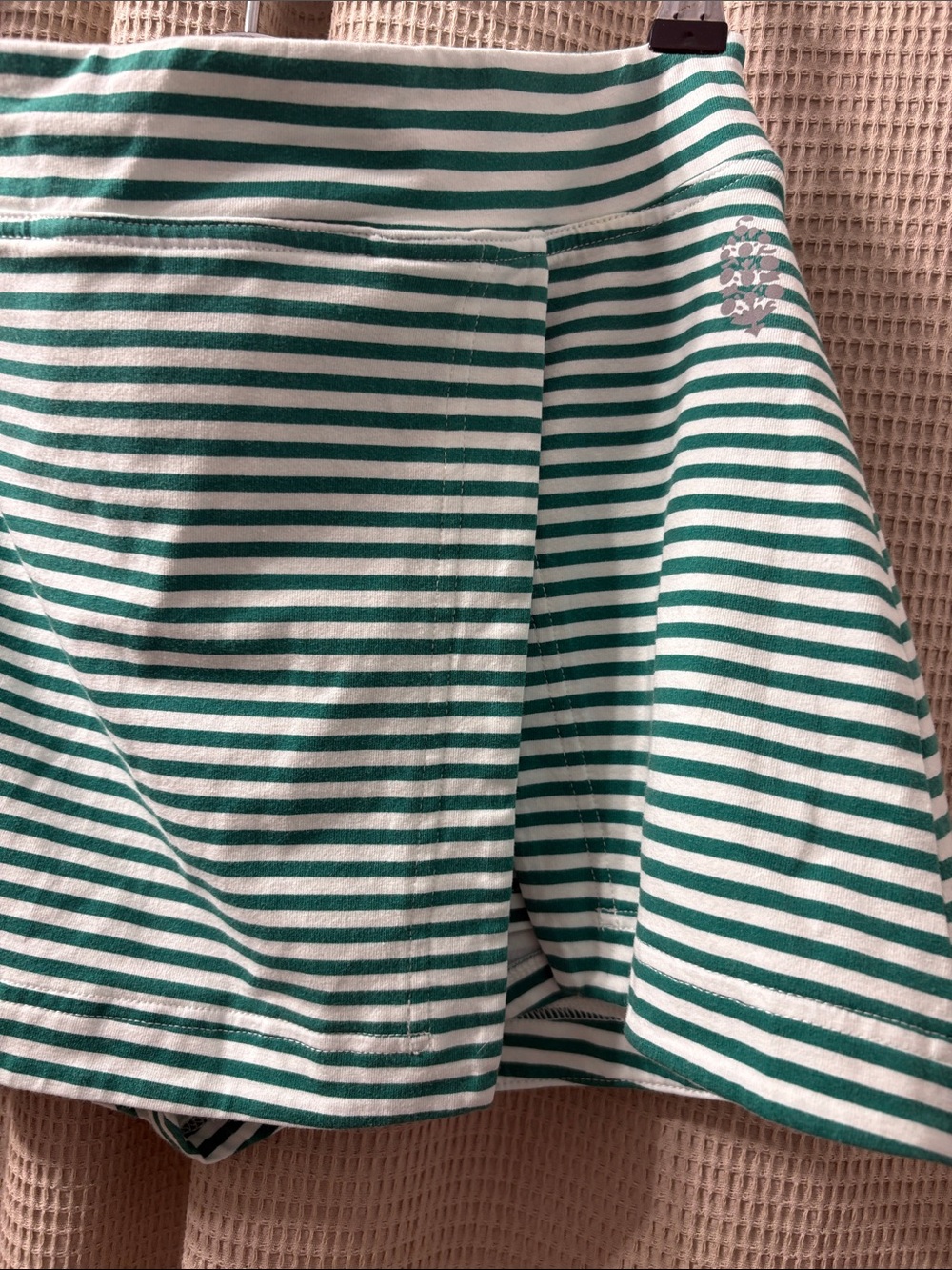 Free People Green & White Striped Skort - Picture 3 of 8